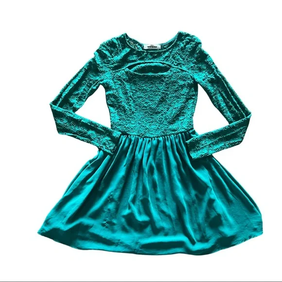 Mystic Dresses | Mystic Green Lace And Shear Dress | Color: Green | Size: S | Curiouscatvin11's Closet